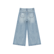 Tiamo Distressed Wide Leg Jeans