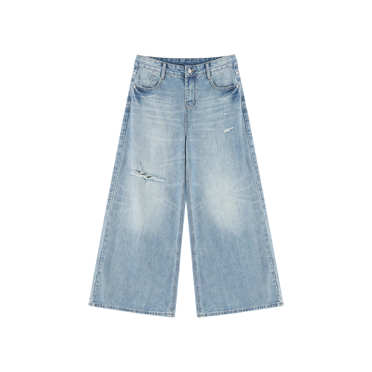 Tiamo Distressed Wide Leg Jeans