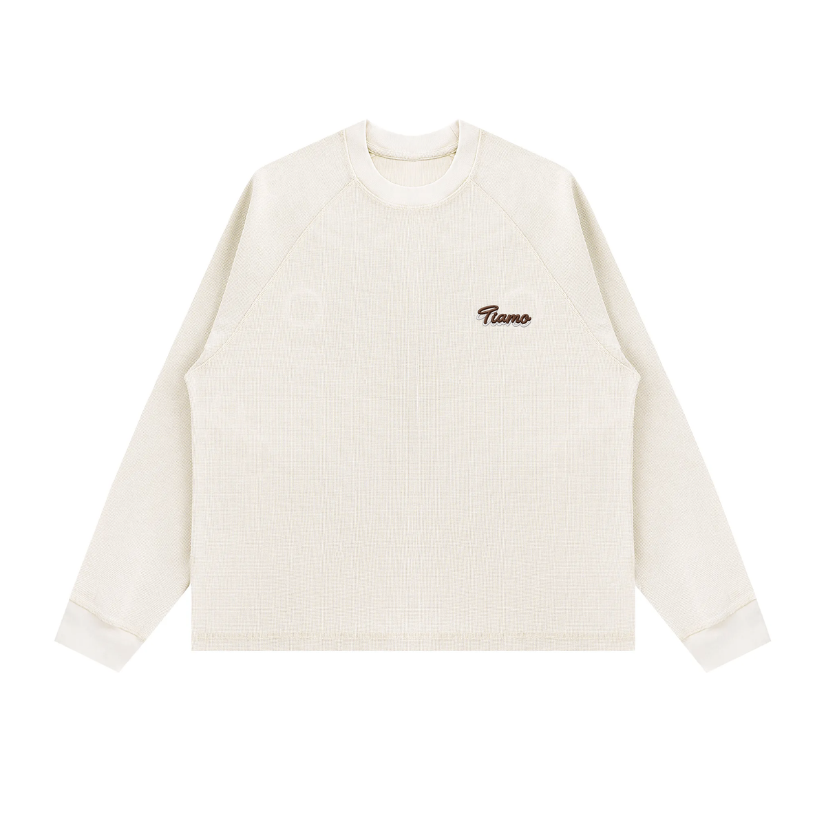 Tiamo Boxy Waffle Sweatshirt