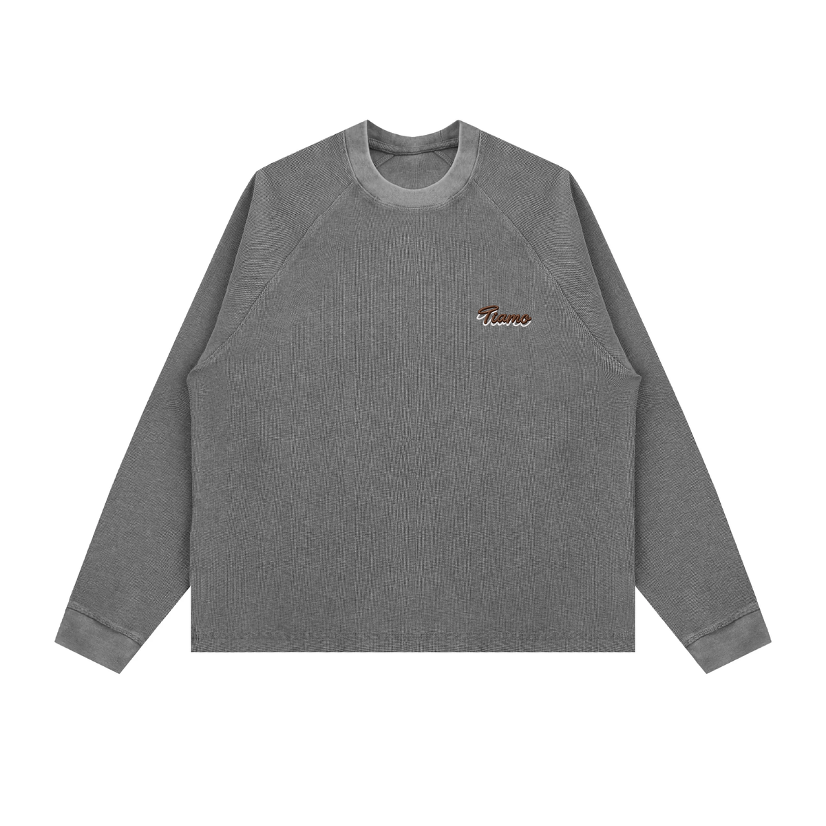 Tiamo Boxy Waffle Sweatshirt